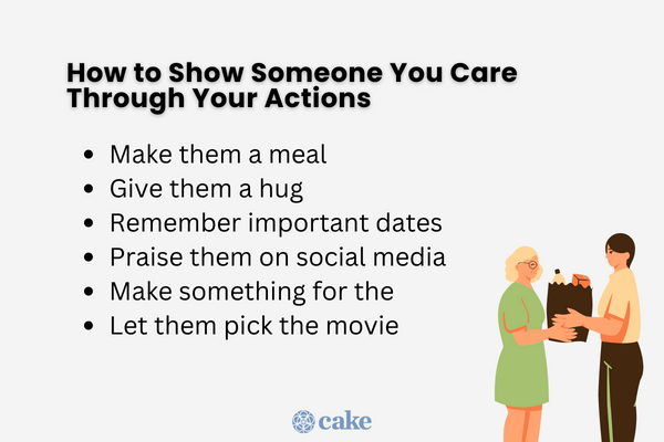 How to Show Someone You Care Through Your Actions